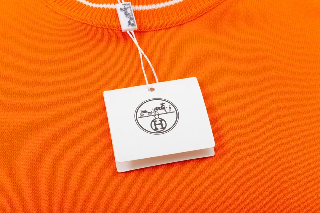 HERMES ， Retro Same Style T Versatile : Orange Size：M-3XL